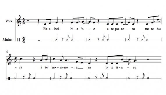 Partitions et paroles de chants polynésiens
